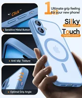 Magnetic Matte Translucent Armor Shockproof Case For iPhone 17 16 15 14 13 12 11 Pro Max Plus Magsafe Wireless Charge Cover2026 - Image 5