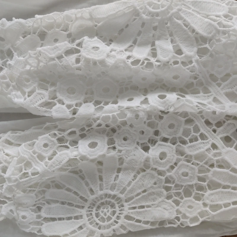 White Lace Long Sleeve V Neck Women Blouse