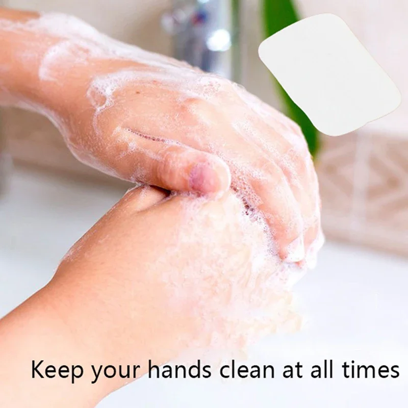 Soap Paper Portable Hand Washing Slice Sheets Bath Travel Scented Foaming Soap Bath Clean Soap Tablets Bathroom