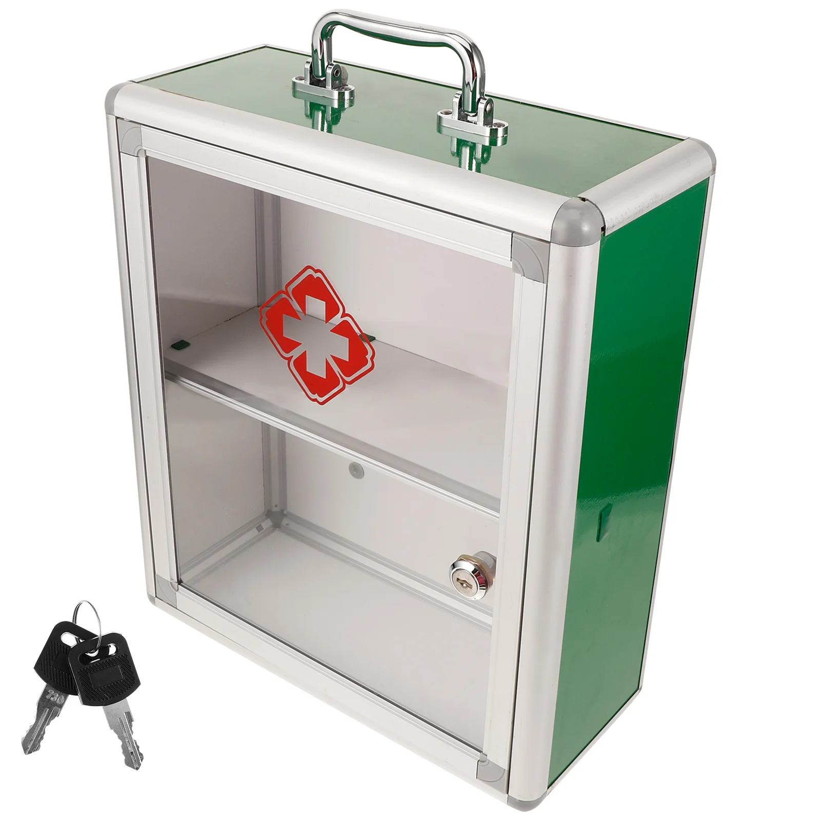 

First Aid Kit Storage Container Wall Case Visible Medicine Wall-mounted Community Accessories