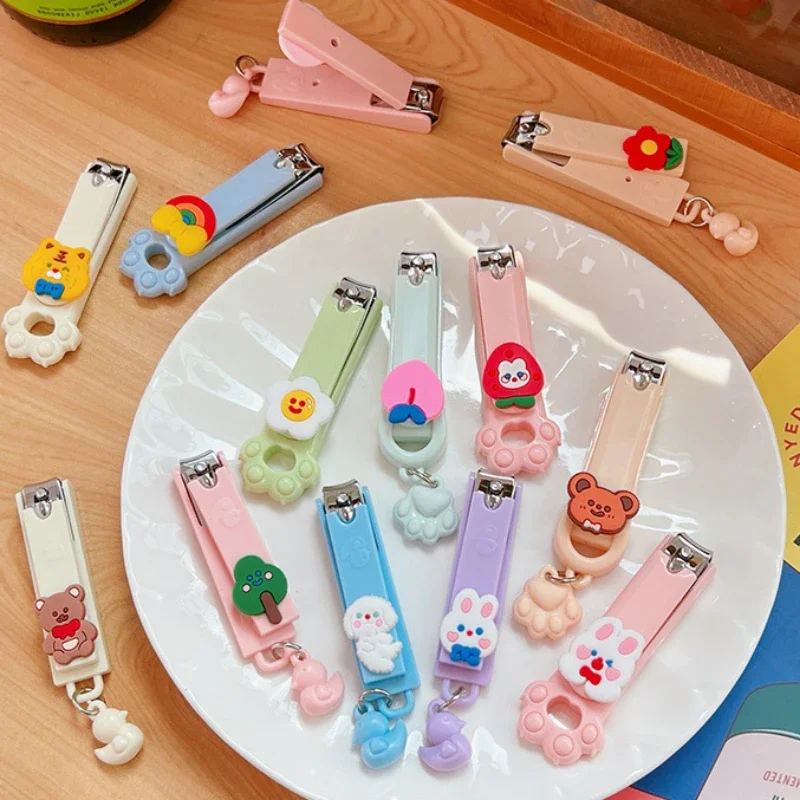Nail Clipper Trimmer Multi-color Small Cute Cartoon Bear Girls Heart for Kids