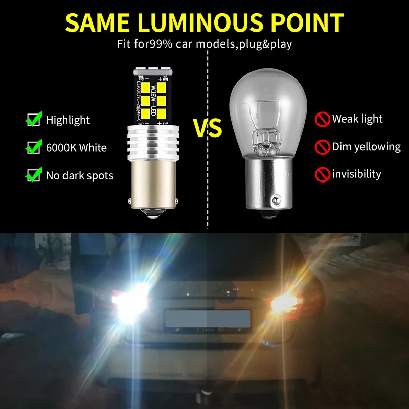 2pcs P21W Ĺ  LED 1156 BA15S 7056 LED     Volvo XC60 XC90 V70 S80 S40 S60 V60 C30 V50