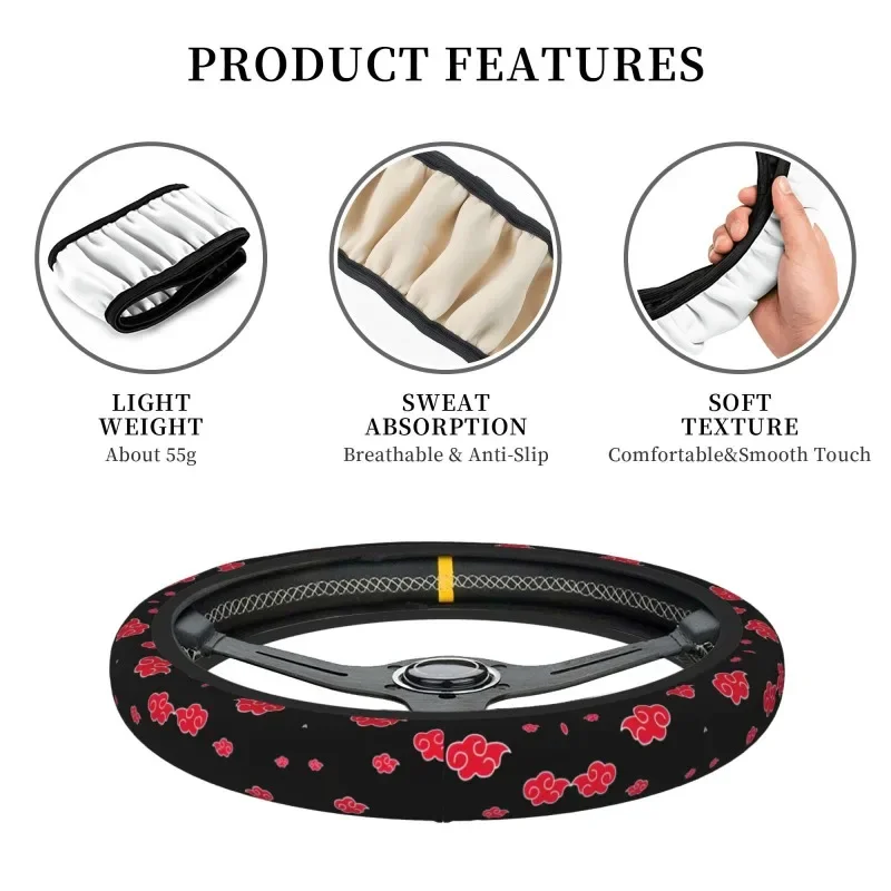 Akatsuki Naruto Universal Anti-Slip Steering Wheel Cover