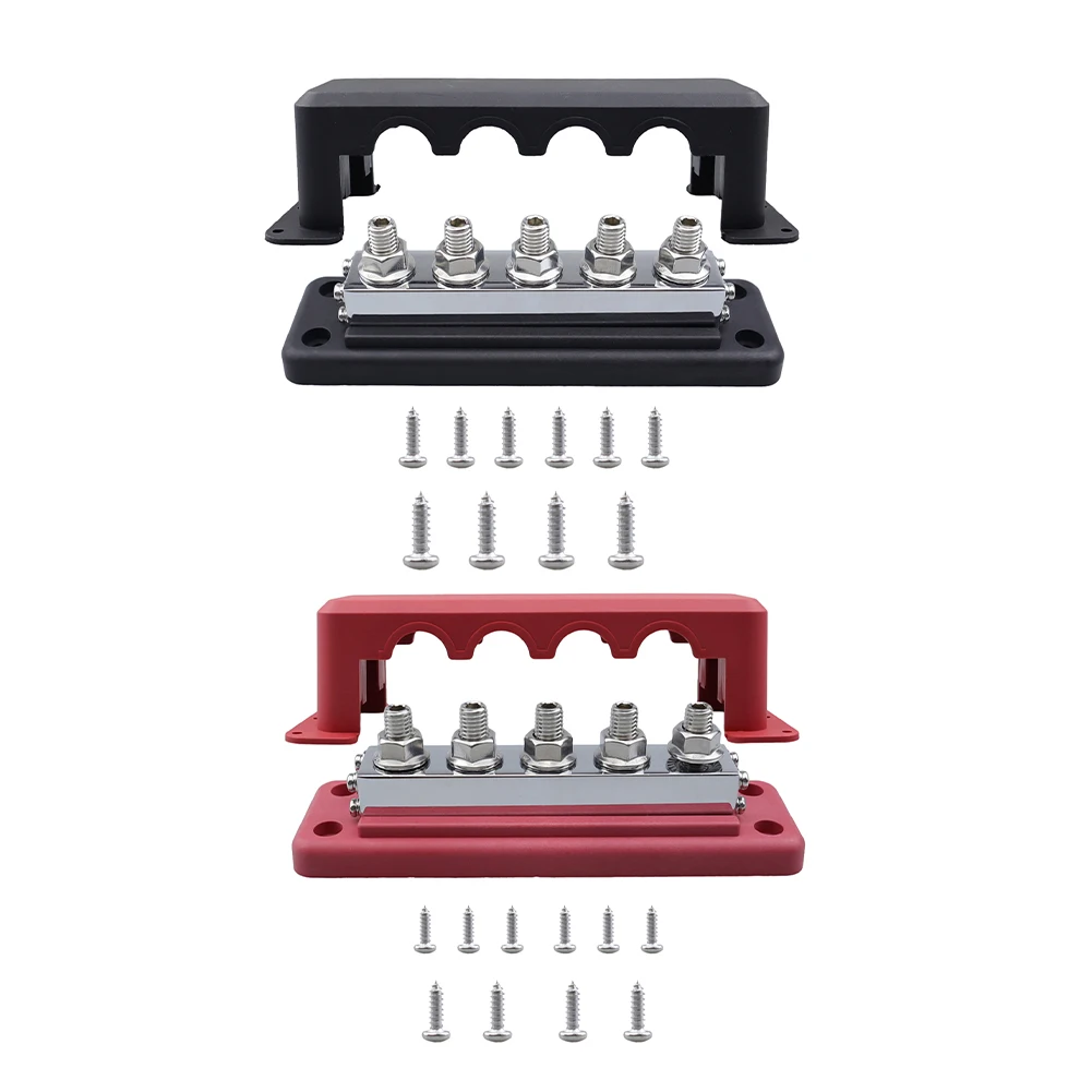 300V 600Amp Bus Bar M10 5-Post Heavy Duty Power Distribution Block 12V Universale Per Barca Automotive Sistema Solare Drop Shipping