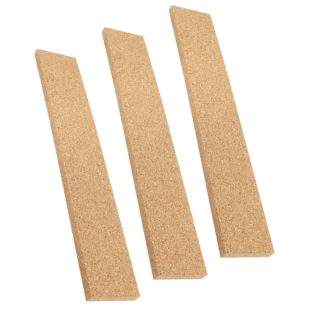 

3 Pcs Cork Boards Decor Memo Board Bulletin Bar Office Announcement Natural Adhesive Bars