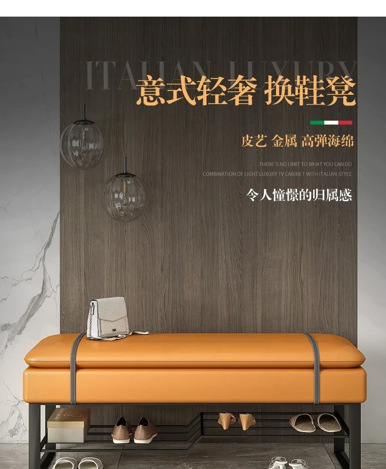 Description Picture 2 of itemCabinet Storage Shoe Stand Bench Floor Rack Minimalism Italian Modern Luxury Shoe Stand Space Saving Gabinete Home Furniture
