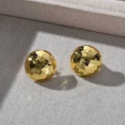 Elegant Gold and Silver Circular Earrings for Women - Trendy Party Jewelry Accessories (Small gold)