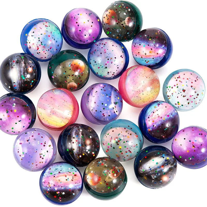 6PCS Rubber Bouncy Balls 30MM Balle Rebondissante Space Solar System Planet Theme Party Favors Prizes Birthday Gift Bag Filling 3