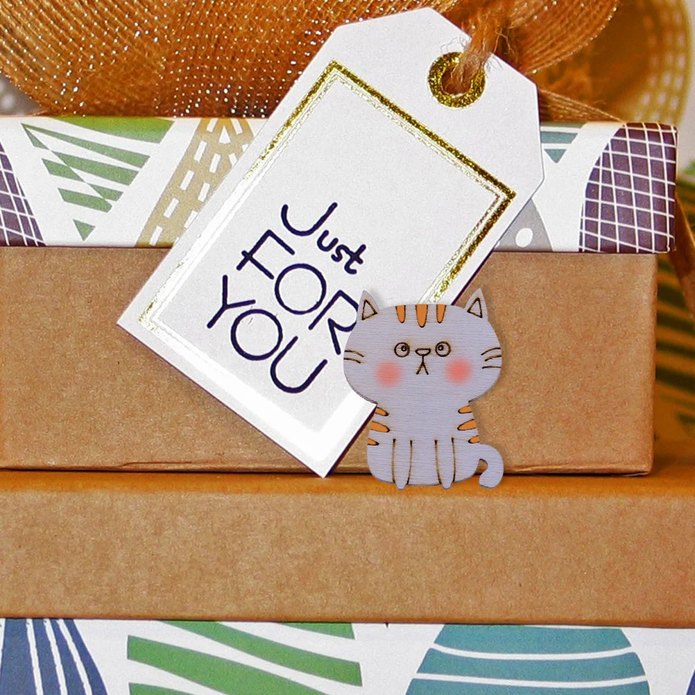

Wooden Cat Cutouts Wood Discs Slices Blank Cat Animal Shaped Disc Home Diy Handicraft Birthday Party Small Cat Party Decorations