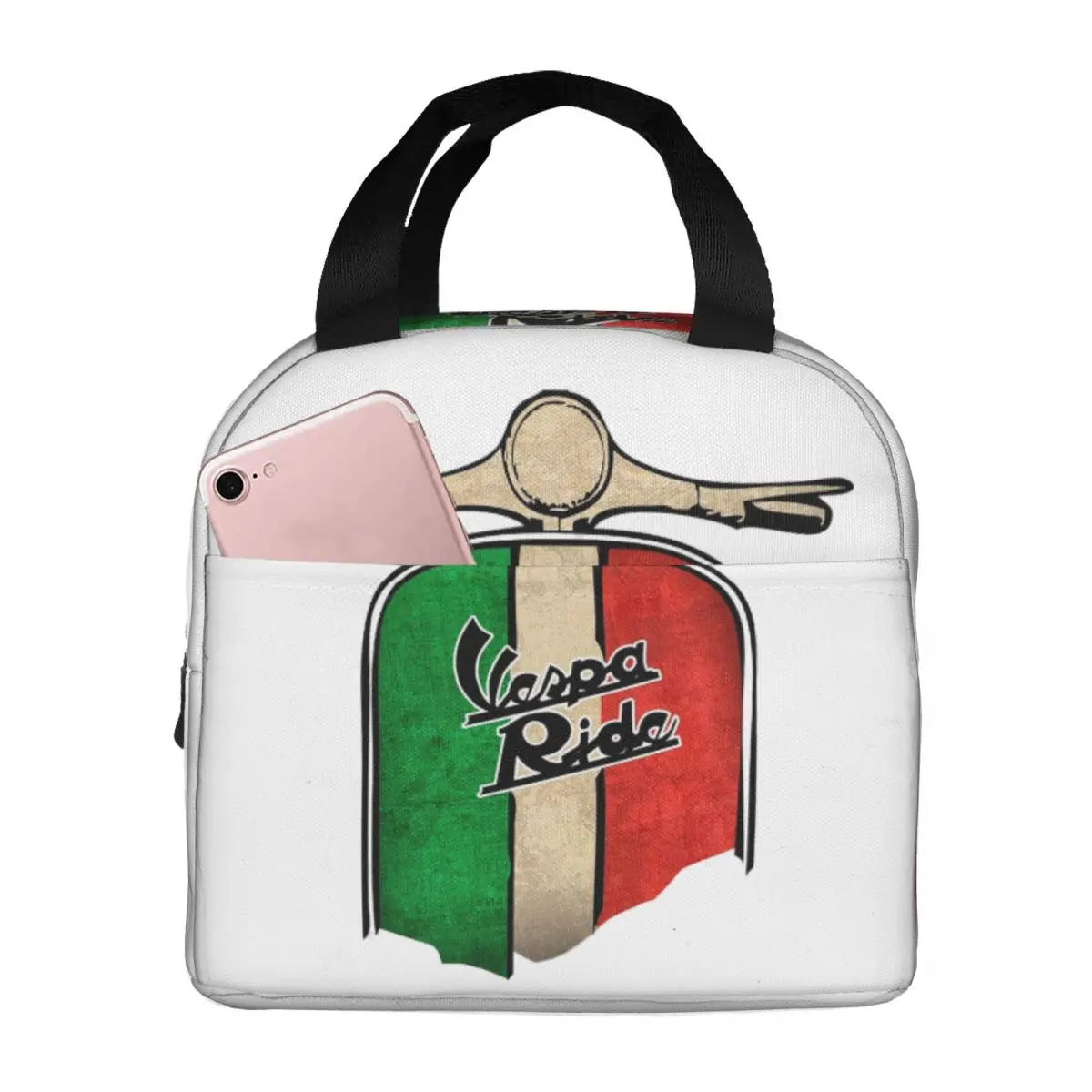 Vespa-Lunch Bags Insulated Bento Box Portable Lunch Tote Leakproof Picnic Bags Cooler Thermal Bag for Woman Girl Office