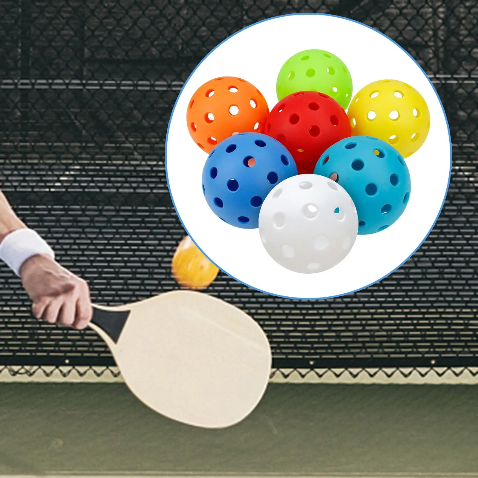 7Pcs Durable Pickleball Balls Practice for Training Pickleball Accessories