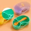 Portable and Grindable Baby's Complementary Food Bowl set,Separate Hot and Cold Food, Perfect for School, Picnics, and Trips 2
