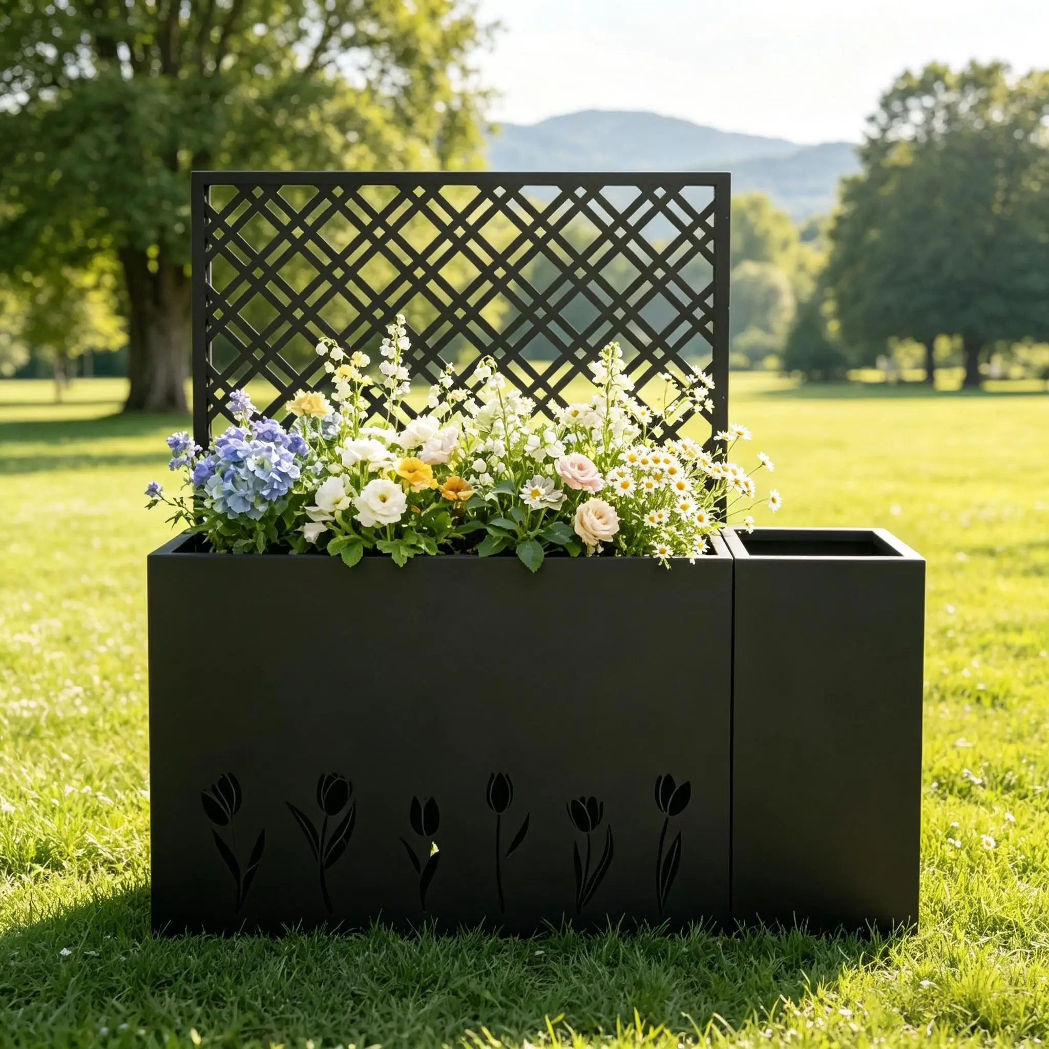 Galvanized Steel Planter 2
