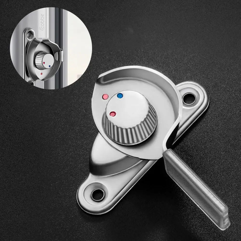 Safety 1pc Crescent Type Double-sided Sliding Door Window Hardware Accessories Insurance Buckle Crescent Lock Window Lock