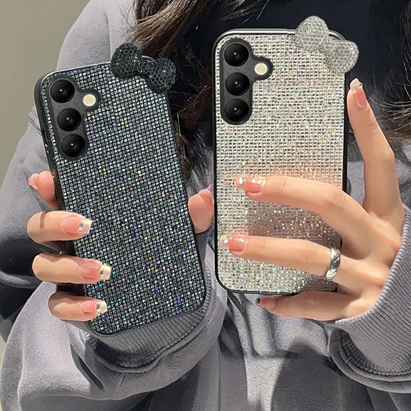 Luxury Shiny 3D Diamond Bowknot Phone Case - Lovely Soft Cover