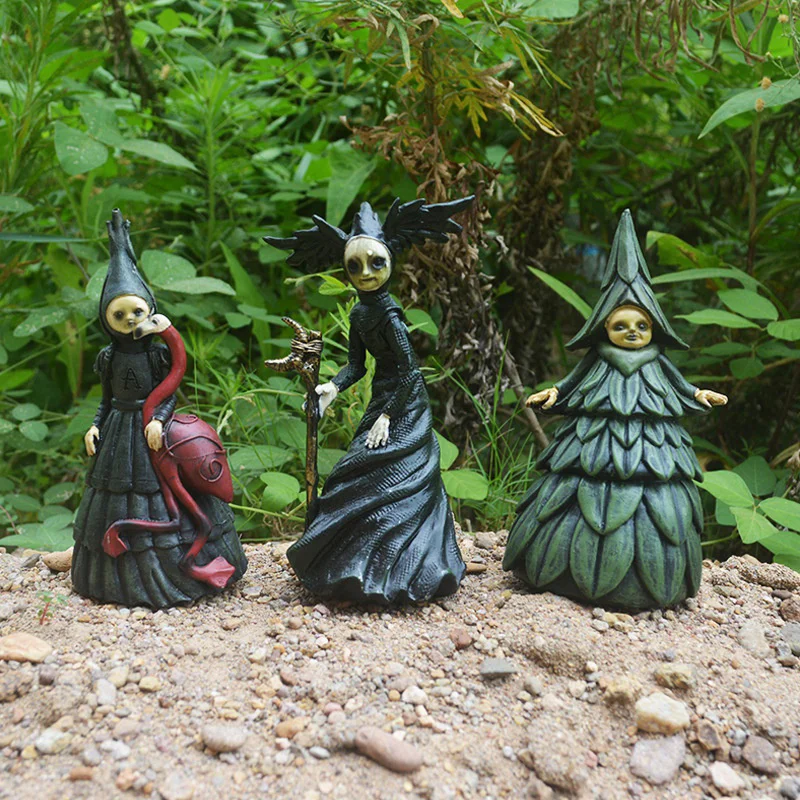 Sa4b95662ba644314a9e55302cc8fa76aA Halloween Witch Figurine Statue Resin Creepy Witch Sculptures Garden Decoration for Home Patio Yard Lawn Porch Garden Decoration Mallzona