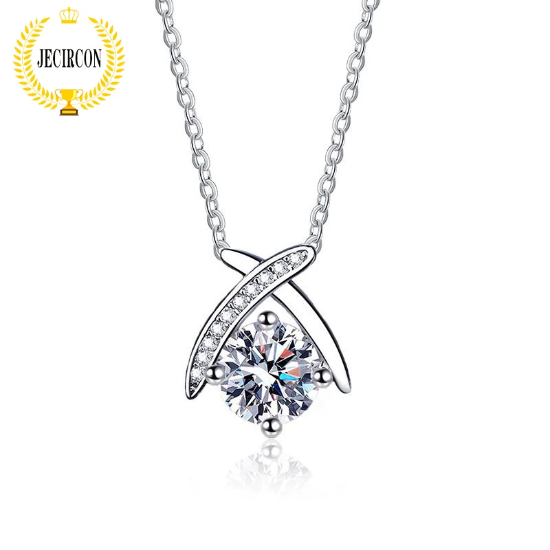 

Ожерелье женское из серебра 925 пробы с муассанитом, 1 карат, D