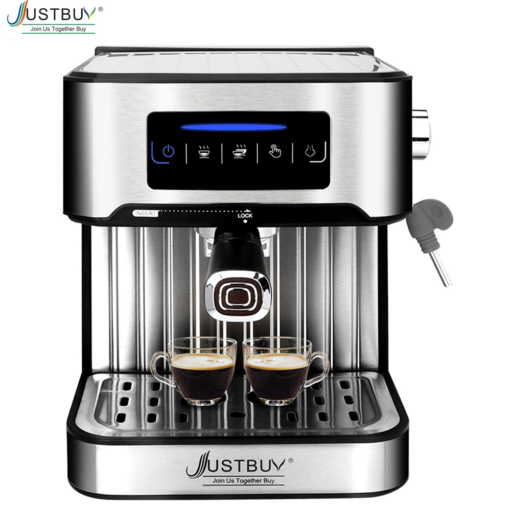 Milk Frother Coffee Maker Espresso Maker Korea Model Stainless Steel Espresso Coffee Machine Semi-Automatic Pump