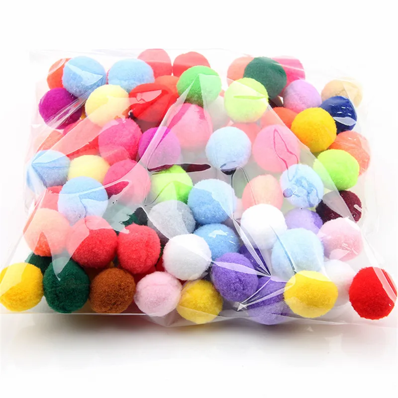 70 Pieces 20mm Assorted Pompoms Multicolor Arts and Crafts Pom Poms Balls  for Hobby Supplies and Creative Craft DIY Material - AliExpress