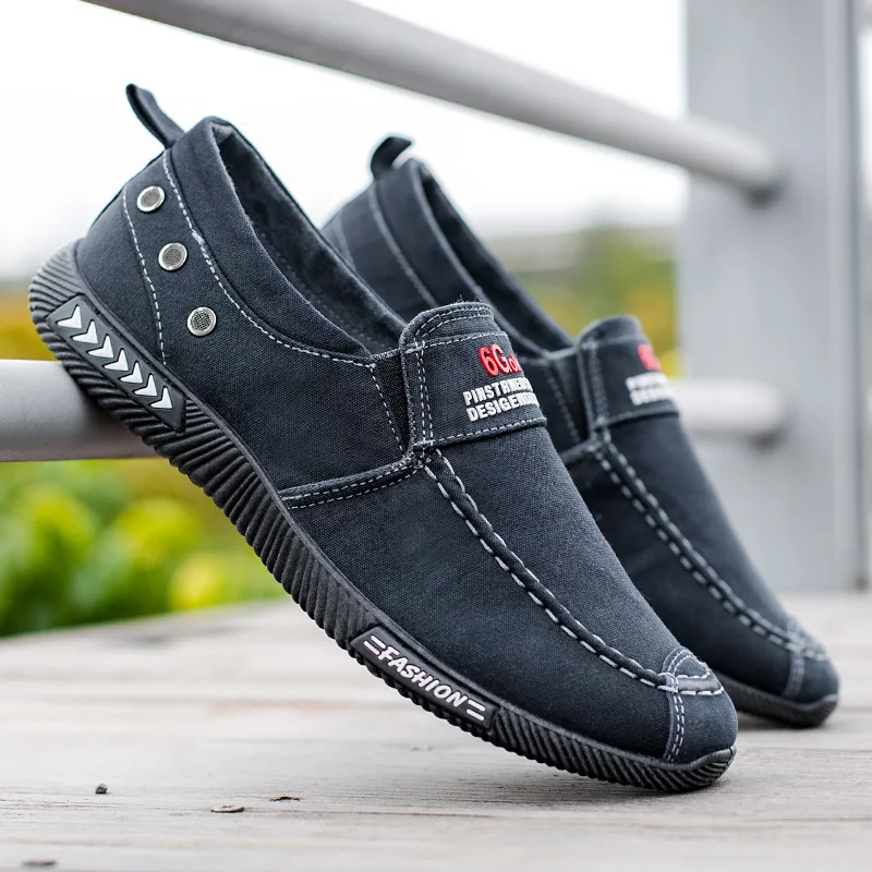 Men Canvas Shoes Denim Sneakers 2025 Vintage Outdoor Slip on Casual Shoes Non-slip Male Loafers Soft Sole Lightweight Men Shoes - 5