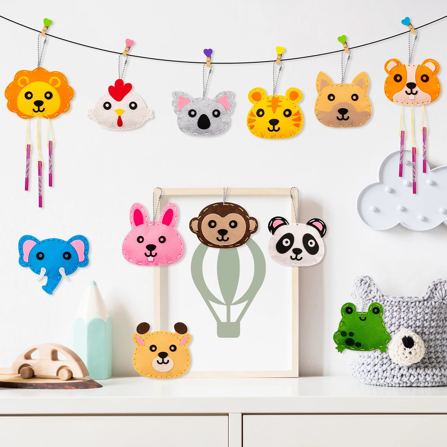 JYNVO 4 Pièces Kit De Couture Laine DIY, Animal Forme Kit D