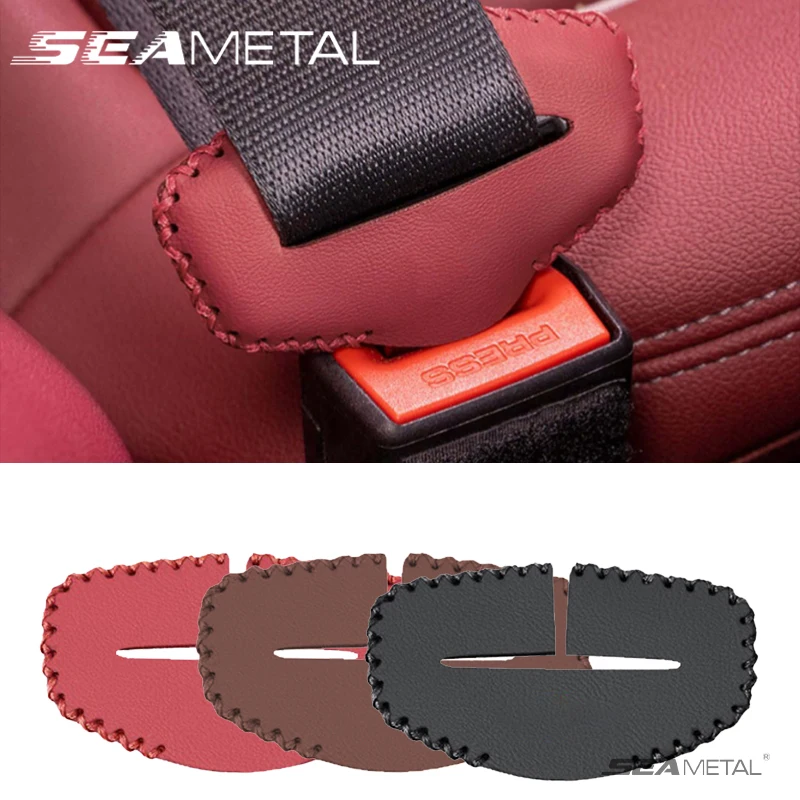Leather Car Seat Belt Clip Extender Safety Seatbelt Lock Buckle Plug Cover Thick Insert Socket Extender Safety Buckle seat belt extender,seat belt clip,seat belt extender kit,seat belt lock,car seat belt accessory