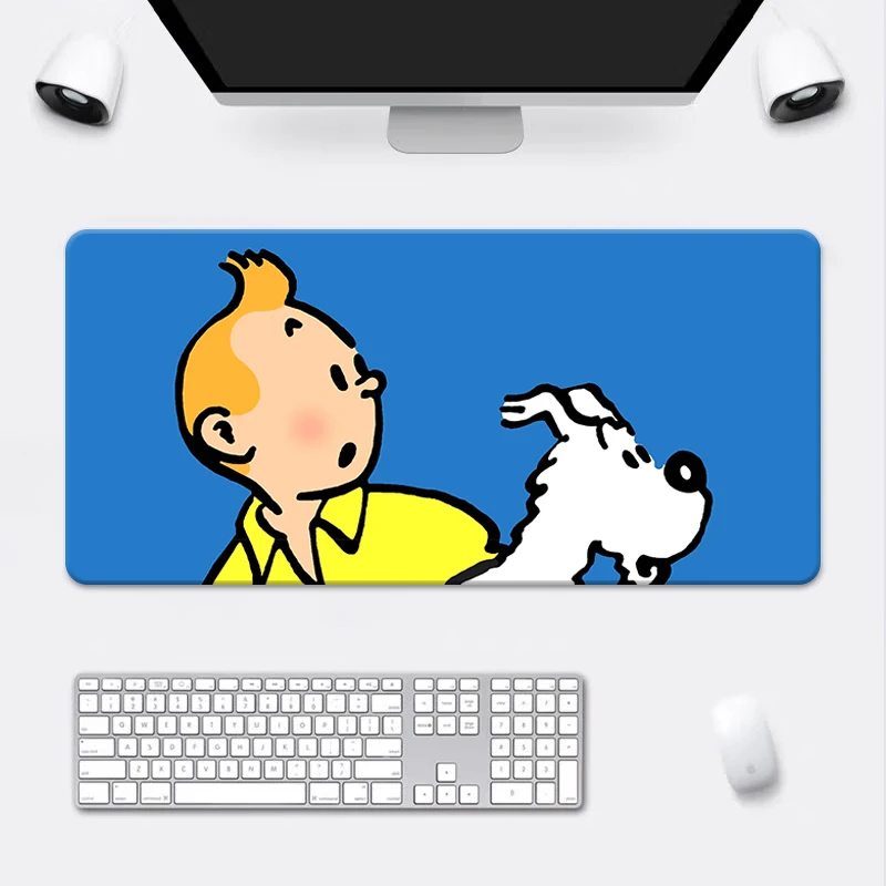 

Tin Tin Mousepad Extended Pad Mouse Kawaii Cute Desk Computer Desks Anime Carpet Gaming Accessories Gamer Cabinet Games Keyboard