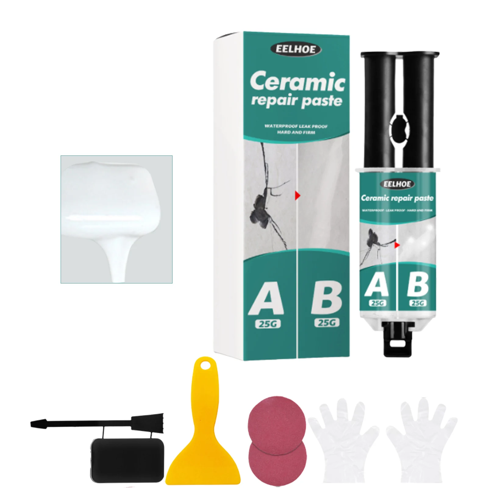 Conjunto de Pasta de Reparo de Telha Conjunto de Pasta de Reparo de Telha de Enchimento de Telha Resistente Universal Acrílico Crack Agente de Reparação Conjunto de Reparação de Banheira
