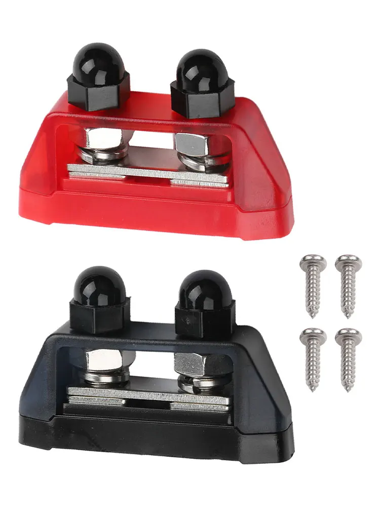 배터리 연결 해양 전기 버스바 3 8인치 듀얼 스터드 버스바 12-48V DC 기능 헤비듀티 케이블 터미네이션