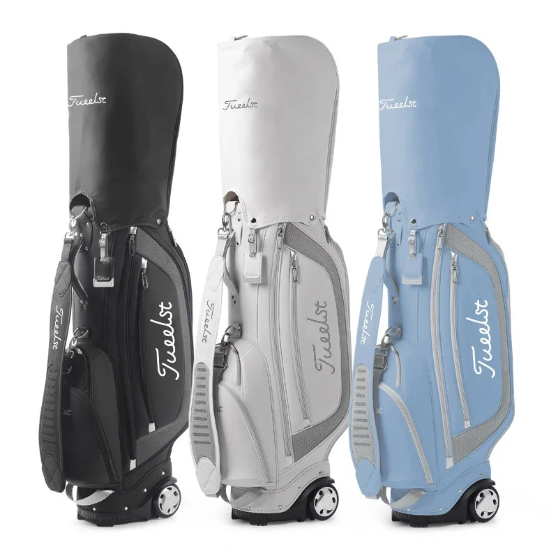 

Golf Caddy Bag 2024 New Golf Bag with Wheels Ultra-Light PU Waterproof Bucket Bags Men Women Golf Standard Bag 골프백