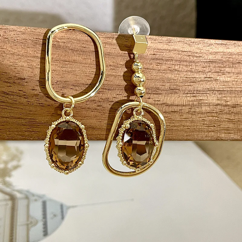 Vintage Tawny Zircon Crystal Earrings 8d255f28538fbae46aeae7: ED0273-1