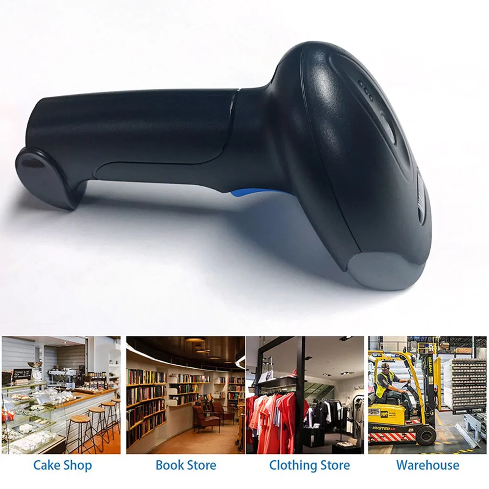 2D QR Reader Scanner 1D/2D Handheld Barcode Scanner Bar Reader Portable QR USB 2.4G Wireless PDF417 Data Matrix Code