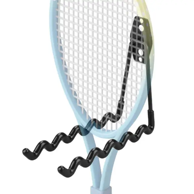 Wall Mounted Racket Holder Tennis Racket Holder Badminton Racket Holder Wall WaveHook Storage Holds 6 Racquets Display Rack