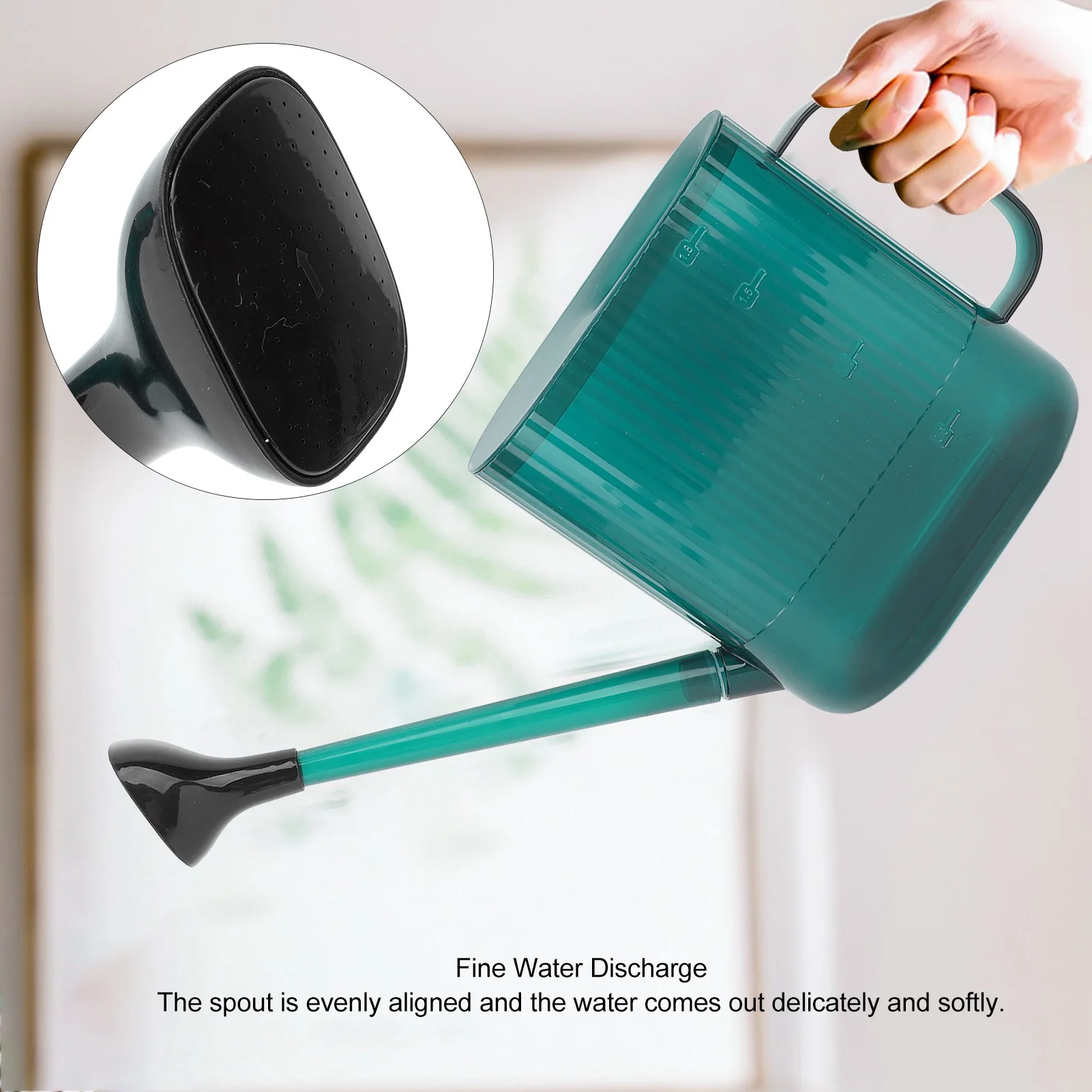 Indoor Plants Watering Can 1.8L PP Multifunctional Long Spout Garden Flower Water Can Garden Watering Long Spout Water