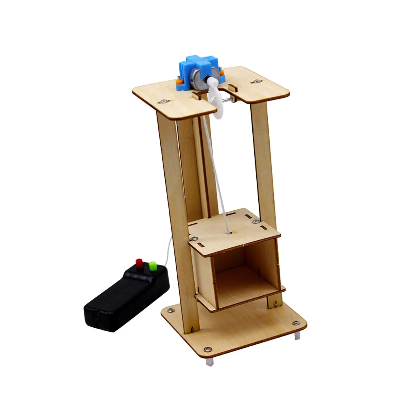 

Wooden DIY Elevator Toy Early Learning Science Experiment set Lift Elevator