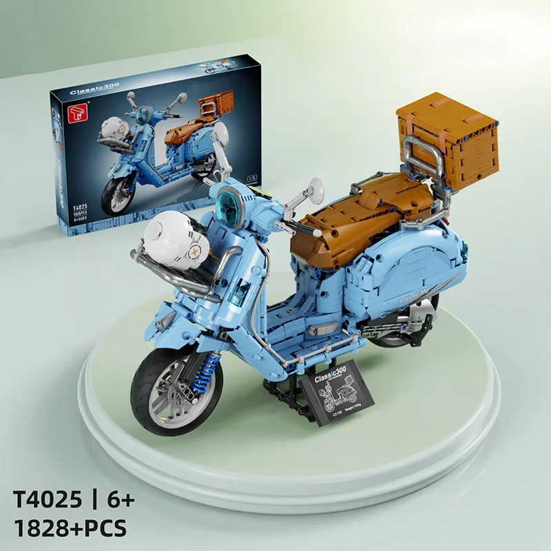 

TGL T4025 Technical Car Retro Classic Motorcycle 1:5 Model City Traffic Series DIY Creative Toys Building Blocks Gift For Boys