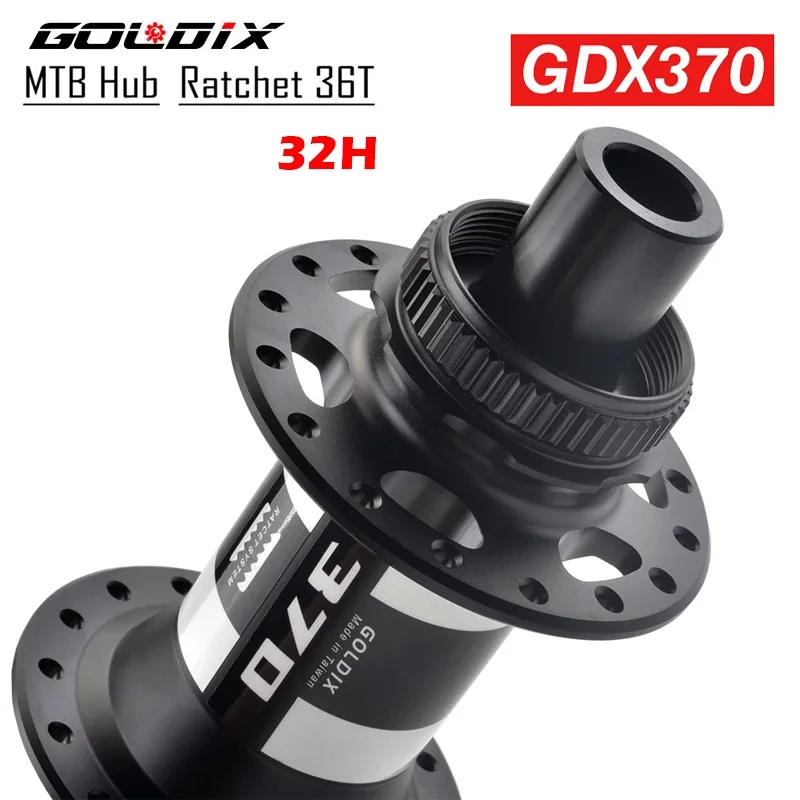

GOLDIX GDX370 Bicycle Hub Sealed Bearing Center Lock Disc Brake Straight Pull 32 Holes Ratchet 36T for Shimano BOOST MTB Hub