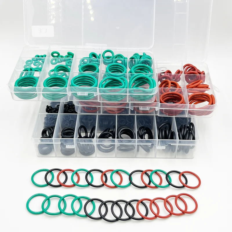 O ring seal set rubber seal ring VMQ NBR FKM O Ring Silicone Nitrile Rubber Car Gaskets Corrosion High Temperature Oil Resist Seal Washer