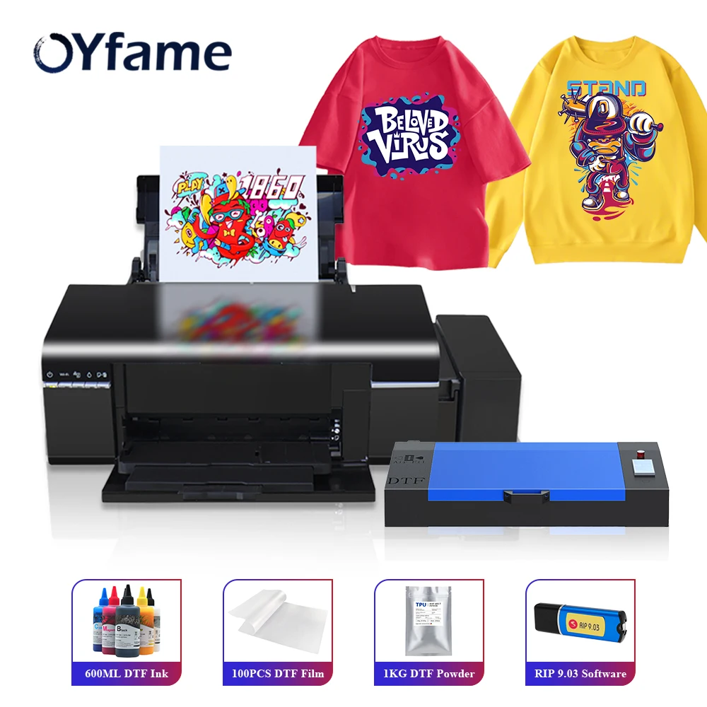 OYfame-프린터 tshirt 인쇄 기계 A4, 엡손 L805 dtf 프린터용, 패빅 청바지 후드용