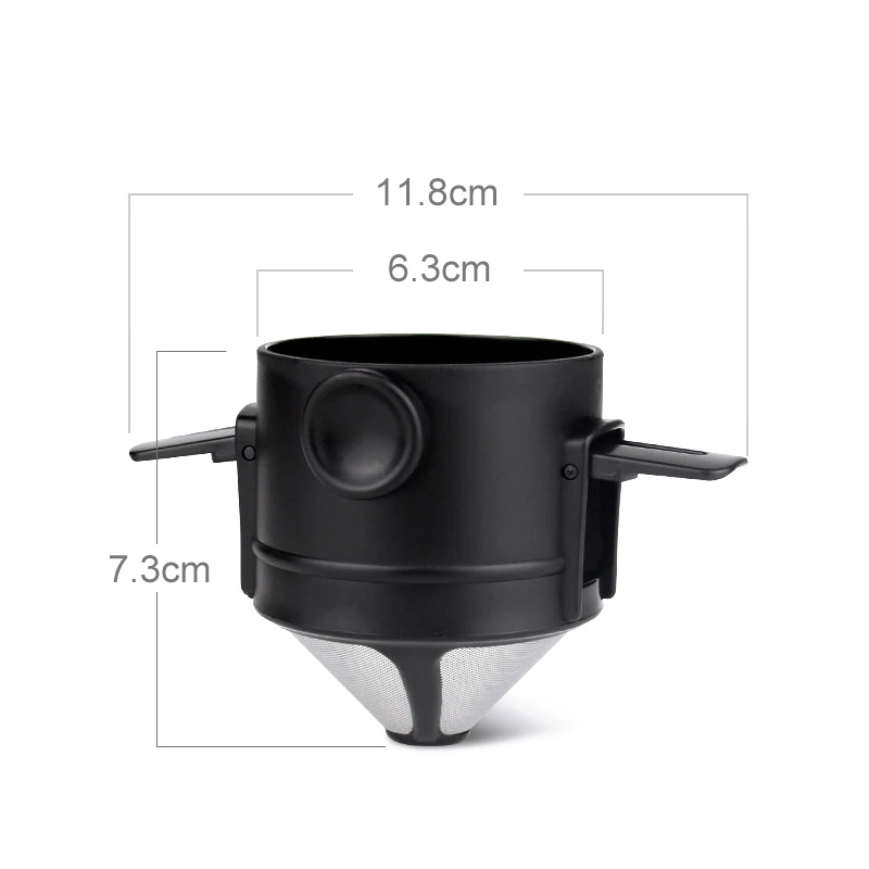 Coffee Filter Portable Foldable Stainless Steel Drip Coffee Tea Holder Easy Clean Reusable Paperless Pour Over Dripper
