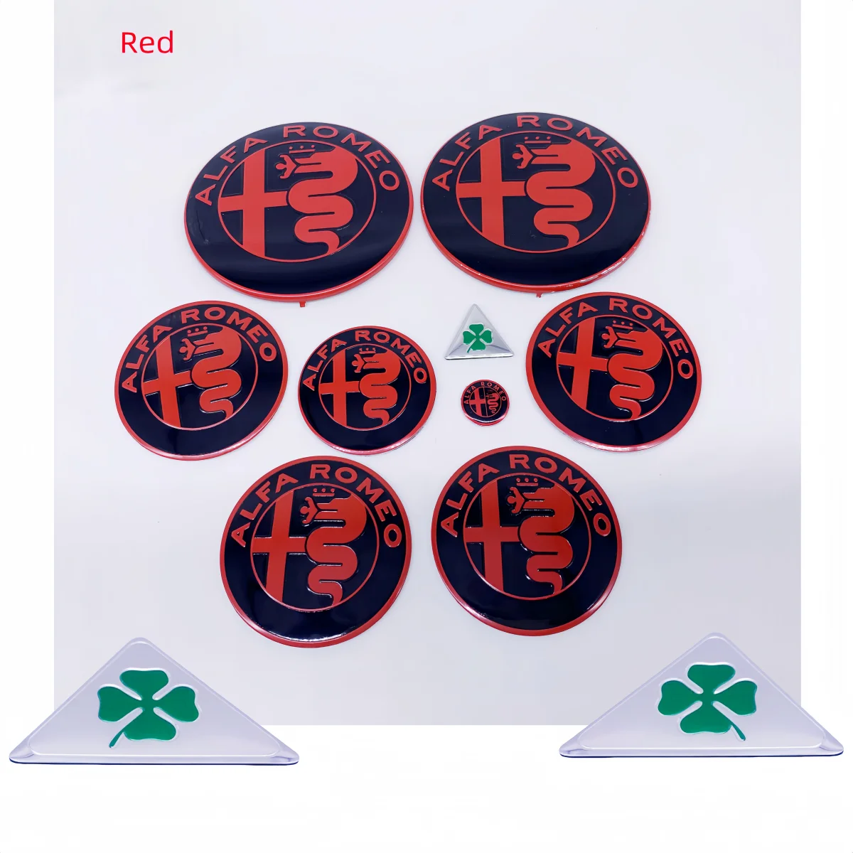 11Pc Car Steering Wheel & Front Hood Emblem Stickers - Multiple Sizes Available