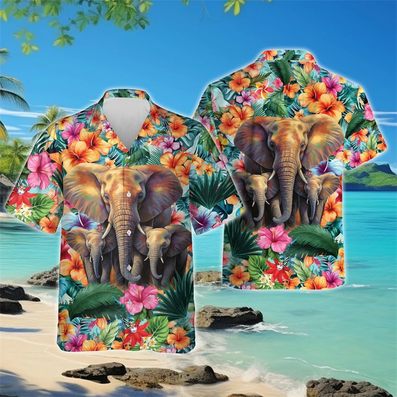 

14 видов стилей тропические милые рубашки с рисунком животных и цветов для мужчин, гавайская Женская пляжная рубашка, женский топ с овечкой, медведем, коровой, львом, бабочкой