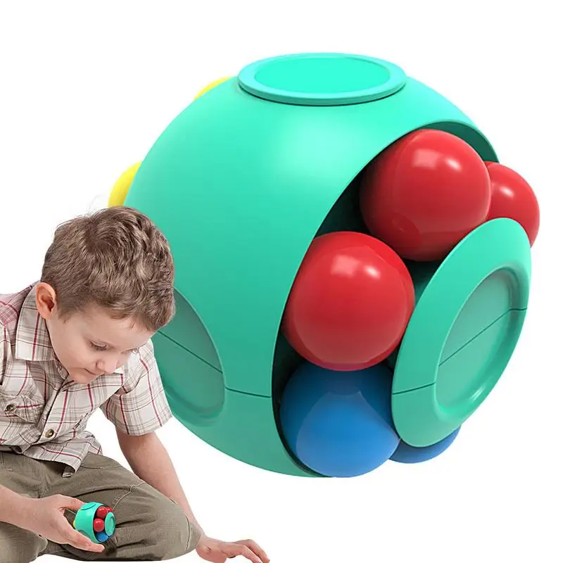 

Small Rotatable Toy Ball Rotating Bead Ball Jigsaw Puzzles Stress Ball Stress Relief Toy With Beads Hand Spinner Ball Game