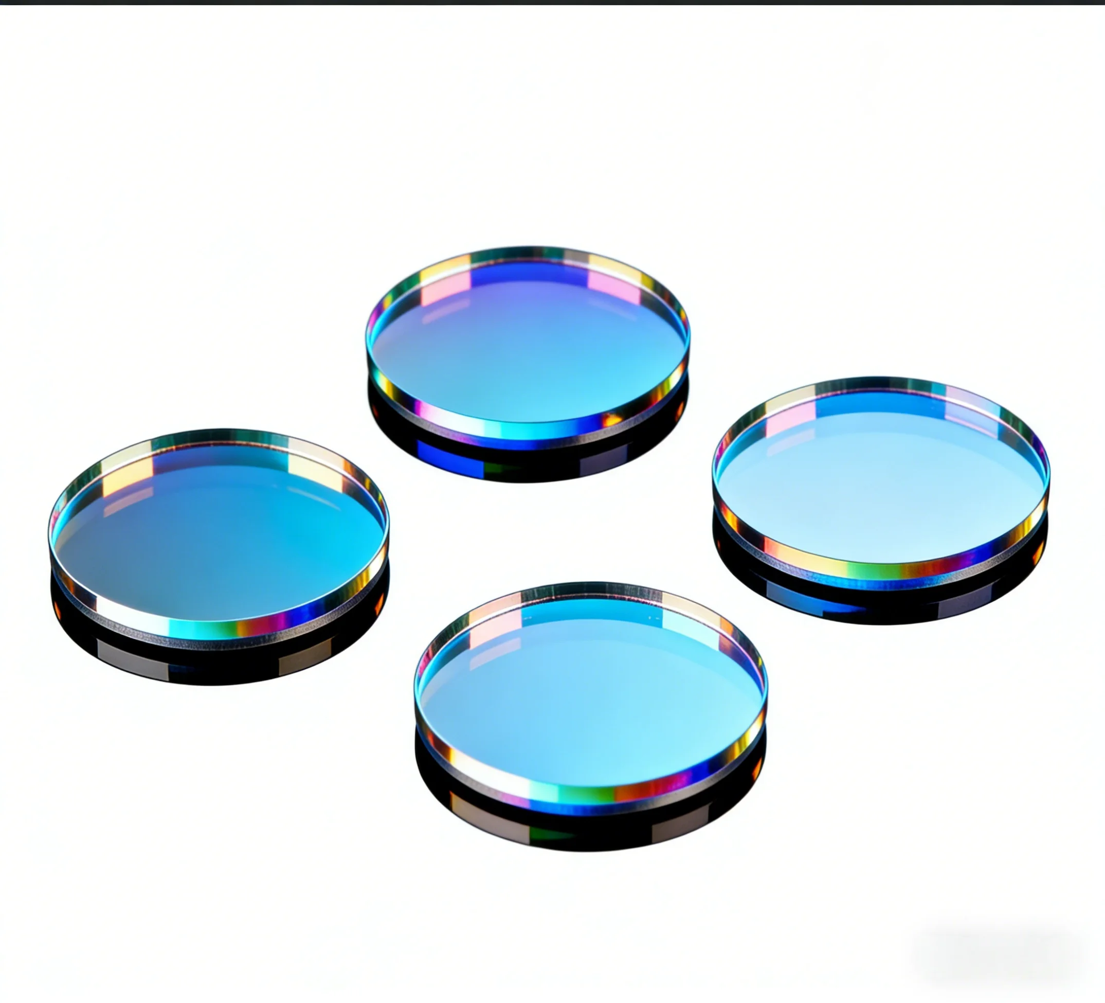 가시광선 400-750nm 광대역 고반사경, UV 융합 실리카, 레이저 손상 방지, 12.7/25.4/50.8mm