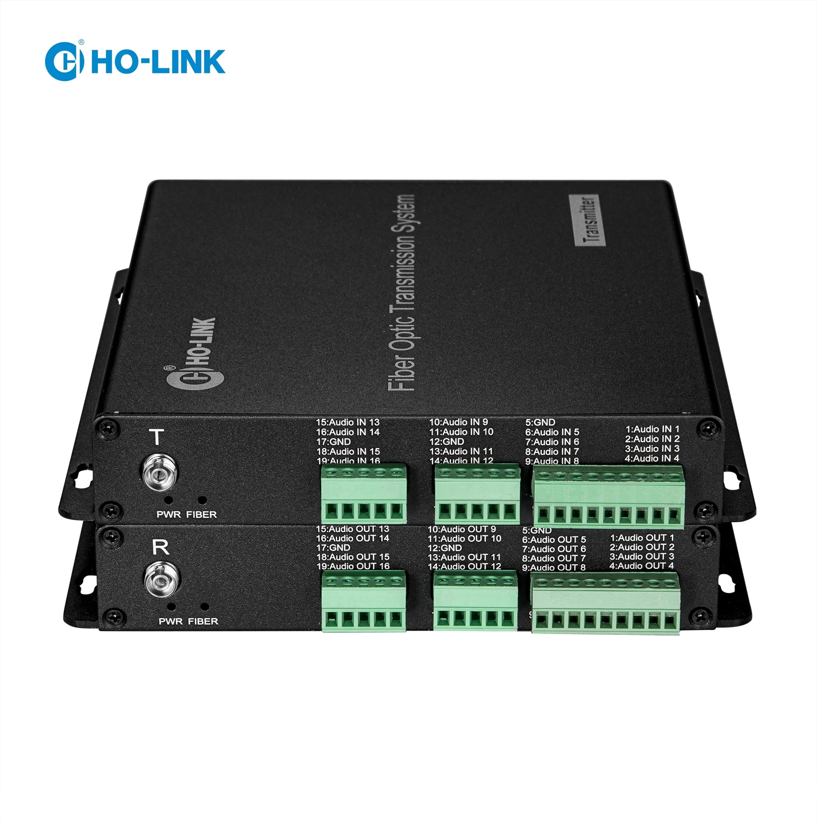 16 channel forward phoenix terminal audio,single fiber single mode Phoenix Terminal Audio Fiber Optic Converter