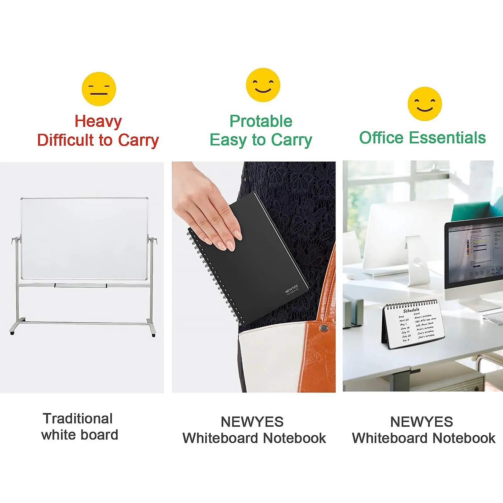Whiteboard Notebook Erasable Meeting Notebook Dry Erase White Board For Meeting Business Office Home NEWYES A4 size whiteboard notebook set dry erase whiteboard