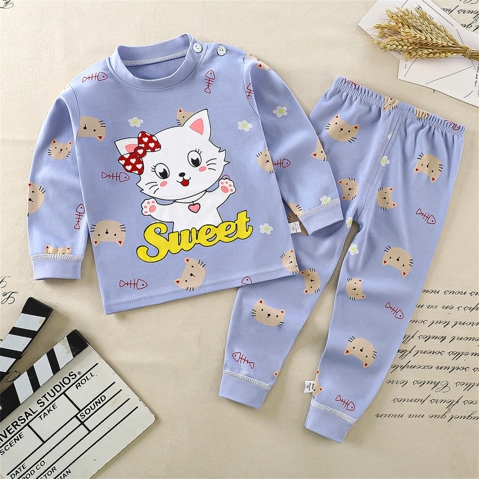 Toddler Kids Infant Newborn Baby Boys Girls Long Sleeve Cartoon Tops Pj&rsquo;s Pants Sleepwear Pajamas Size 3 Boy Pajamas 18 Months