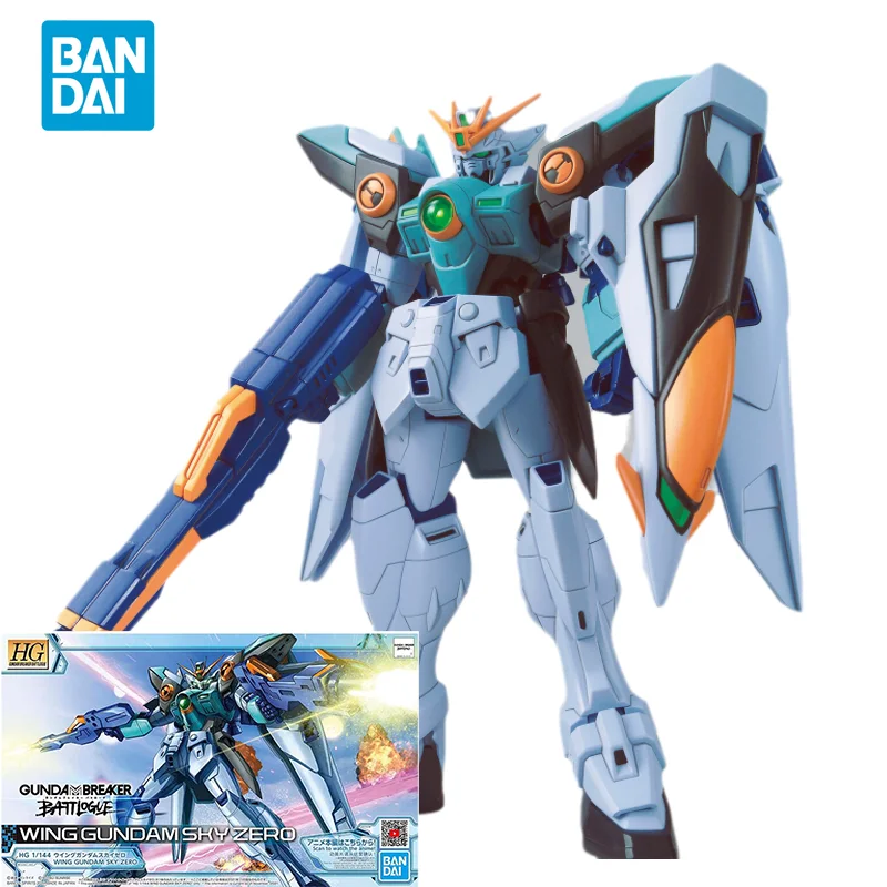 

Bandai оригинальная аниме модель GUNDAM серии HG 1/144, экшн-фигурка WING GUNDAM SKYZERO, сборная модель, игрушки, подарки для детей