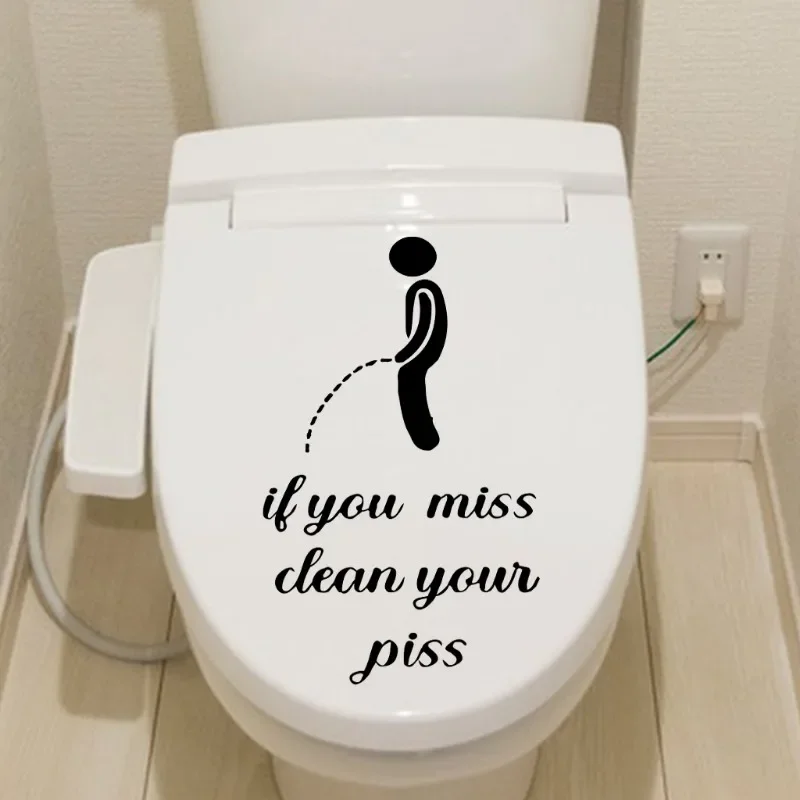 Toilet Sign Stickers Funny Bathroom Decoration Home Decor Decals Art Waterproof Creative Wall Vinyl Posters Self Adhesive Mural vinyl stickers toilet stickers toilet wall stickers toilet seat stickers