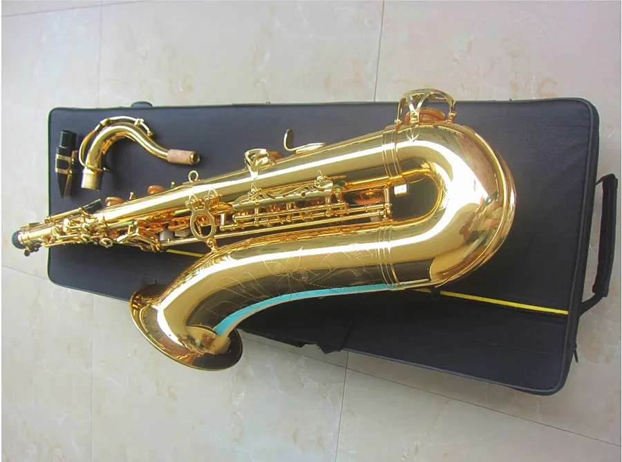 New Brass JUPITER Tenor Saxophone Bb Flat Sax Body Gold Woodwind Instrument Professional saxophone Carry Case